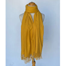 Écharpe douce unie à franges toucher cachemire