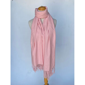 Écharpe douce unie à franges toucher cachemire