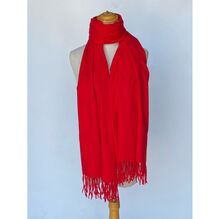 Écharpe douce unie à franges toucher cachemire