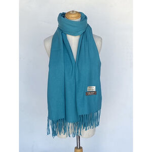 Écharpe douce unie à franges toucher cachemire