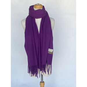 Écharpe douce unie à franges toucher cachemire