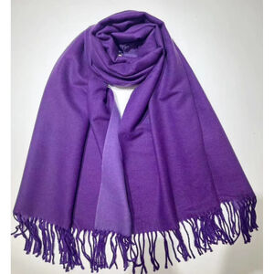 Écharpe douce unie à franges toucher cachemire