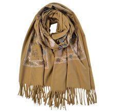 Écharpe douce et chaude motif avec une belle broderie florale - 3 pièces