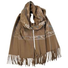 Écharpe douce et chaude motif avec une belle broderie florale - 3 pièces