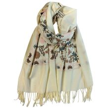 Écharpe douce et chaude motif avec une belle broderie florale - 12 pièces