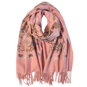 Écharpe douce et chaude motif avec une belle broderie florale - 12 pièces