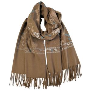 Écharpe douce et chaude motif avec une belle broderie florale - 12 pièces