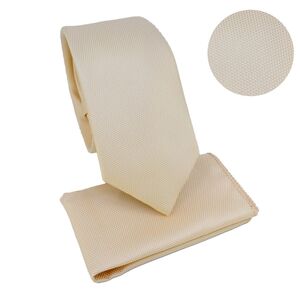 Ensemble cravate slim 6,5 cm et pochette micro-texturée en nid d'abeille - 6 pièces