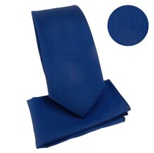 Ensemble cravate slim 6,5 cm et pochette micro-texturée en nid d'abeille - 12 pièces