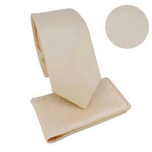 Ensemble cravate slim 6,5 cm et pochette micro-texturée en nid d'abeille - 12 pièces