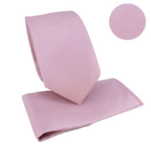 Ensemble cravate slim 6,5 cm et pochette micro-texturée en nid d'abeille - 12 pièces