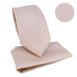 Ensemble cravate slim 6,5 cm et pochette micro-texturée en nid d'abeille - 12 pièces