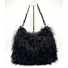 Grand sac hobo en fausse fourrure synthétique à texture moelleuse