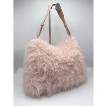 Grand sac hobo en fausse fourrure synthétique à texture moelleuse