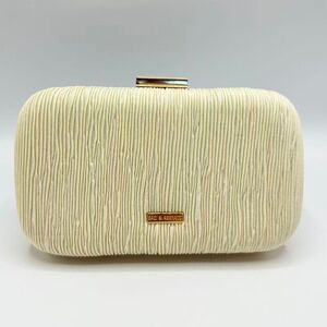 Minaudière Baci & Abbraci en tissu plissé texturé et chaînette amovible