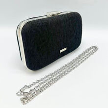 Minaudière Baci & Abbraci en tissu plissé texturé et chaînette amovible