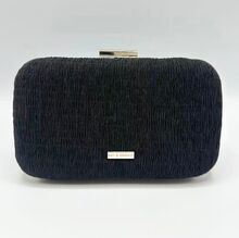 Minaudière Baci & Abbraci en tissu plissé texturé et chaînette amovible