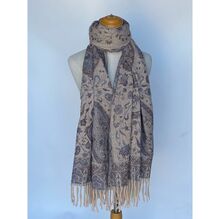 Echarpe chaude "Toucher Cachemire" imprimé pashmina franges