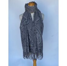 Echarpe chaude "Toucher Cachemire" imprimé pashmina franges