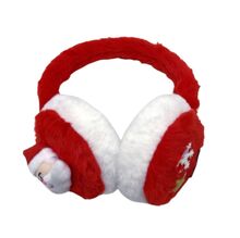 Cache-oreilles fausse fourrure à décoration de Père Noël et flocon de neige
