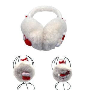 Cache-oreilles fausse fourrure douce orné de décorations de Noël