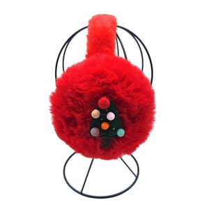 Cache-oreilles fausse fourrure douce orné de décorations de Noël