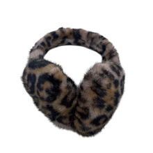 Cache-oreilles en peluche effet fourrure au motif léopard stylé