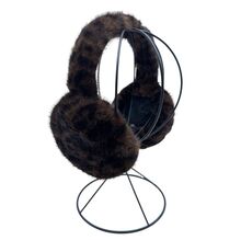 Cache-oreilles en peluche effet fourrure au motif léopard stylé