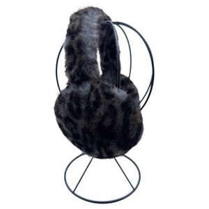 Cache-oreilles en peluche effet fourrure au motif léopard stylé