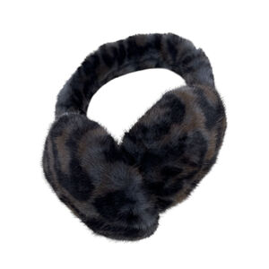 Cache-oreilles en peluche effet fourrure au motif léopard stylé