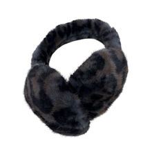 Cache-oreilles en peluche effet fourrure au motif léopard stylé