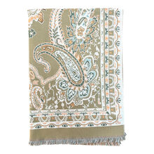 Écharpe avec motif Paisley cachemire bordure décorative de franges