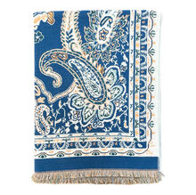 Écharpe avec motif Paisley cachemire bordure décorative de franges