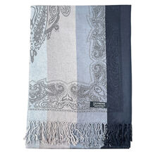 Écharpe fine avec motif floral de type paisley finiton à franges