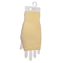 Gants mitaines sans doigts tricotée en acrylique uni - 12 pièces