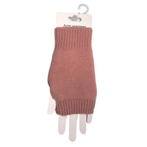 Gants mitaines sans doigts tricotée en acrylique uni - 12 pièces