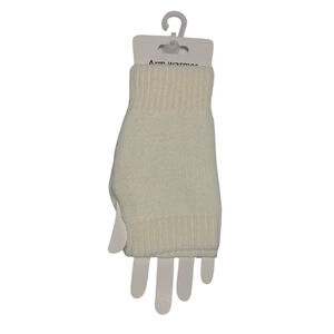 Gants mitaines sans doigts tricotée en acrylique uni - 3 pièces