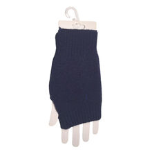 Gants mitaines sans doigts tricotée en acrylique uni - 3 pièces