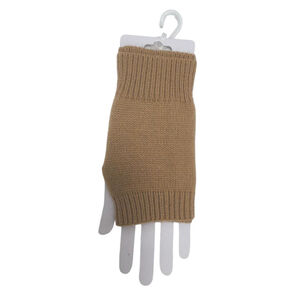 Gants mitaines sans doigts tricotée en acrylique uni - 3 pièces