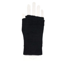 Gants mitaines sans doigts tricotée en acrylique uni - 12 pièces