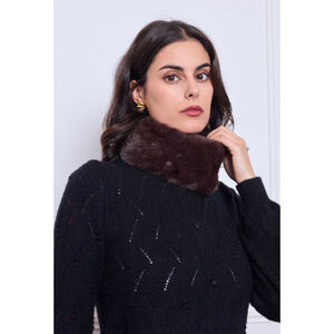 Bandeau & tour de cou 2 en 1 conçu en fausse fourrure - 12 pièces