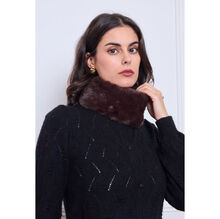 Bandeau & tour de cou 2 en 1 conçu en fausse fourrure - 12 pièces