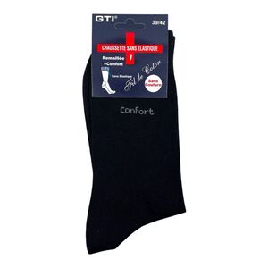 Chaussettes sans élastique et sans couture remaillées en 100% coton confort