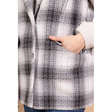 Veste sans manches à carreaux avec col à revers et de poches plaquées