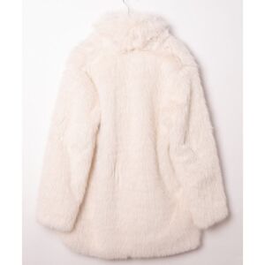 Manteau en fausse fourrure avec poches discrètes intégrées sur les côtés