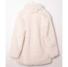 Manteau en fausse fourrure avec poches discrètes intégrées sur les côtés