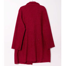 Manteau mi-long en bouclé doux à double boutonnage avec poches