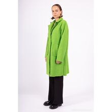 Manteau mi-long en bouclé doux à double boutonnage avec poches
