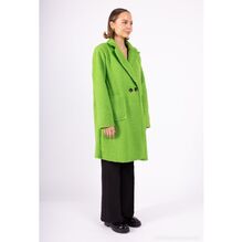 Manteau mi-long en bouclé doux à double boutonnage avec poches