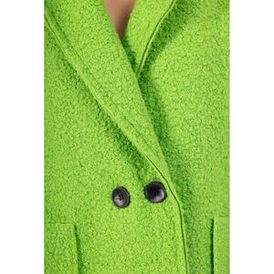 Manteau mi-long en bouclé doux à double boutonnage avec poches